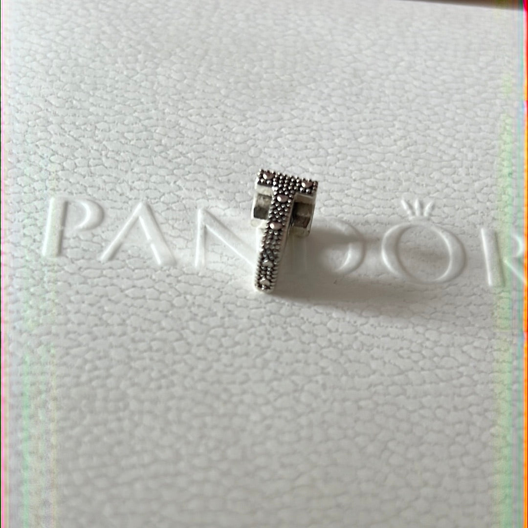 Genuine Pandora Letter Charm With Hearts T