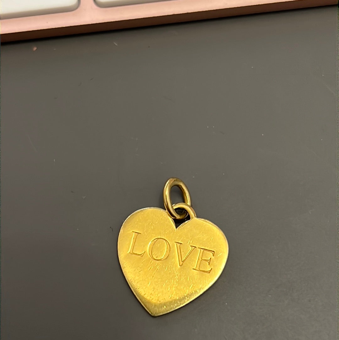 Genuine Thomas Sabo Gold Plated Heart Love Pendant Dangle Charm