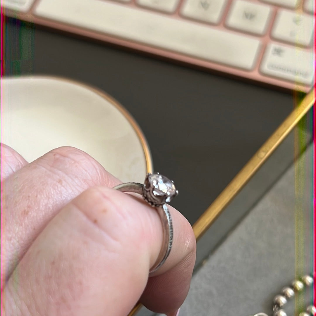 Genuine Pandora Pave Sparkling Crown Pave Tiara Clear Ring 50