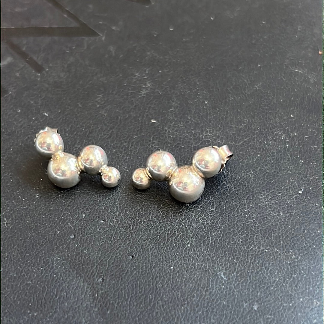 Genuine Pandora liquid Silver Flow Super Rare  Earrings