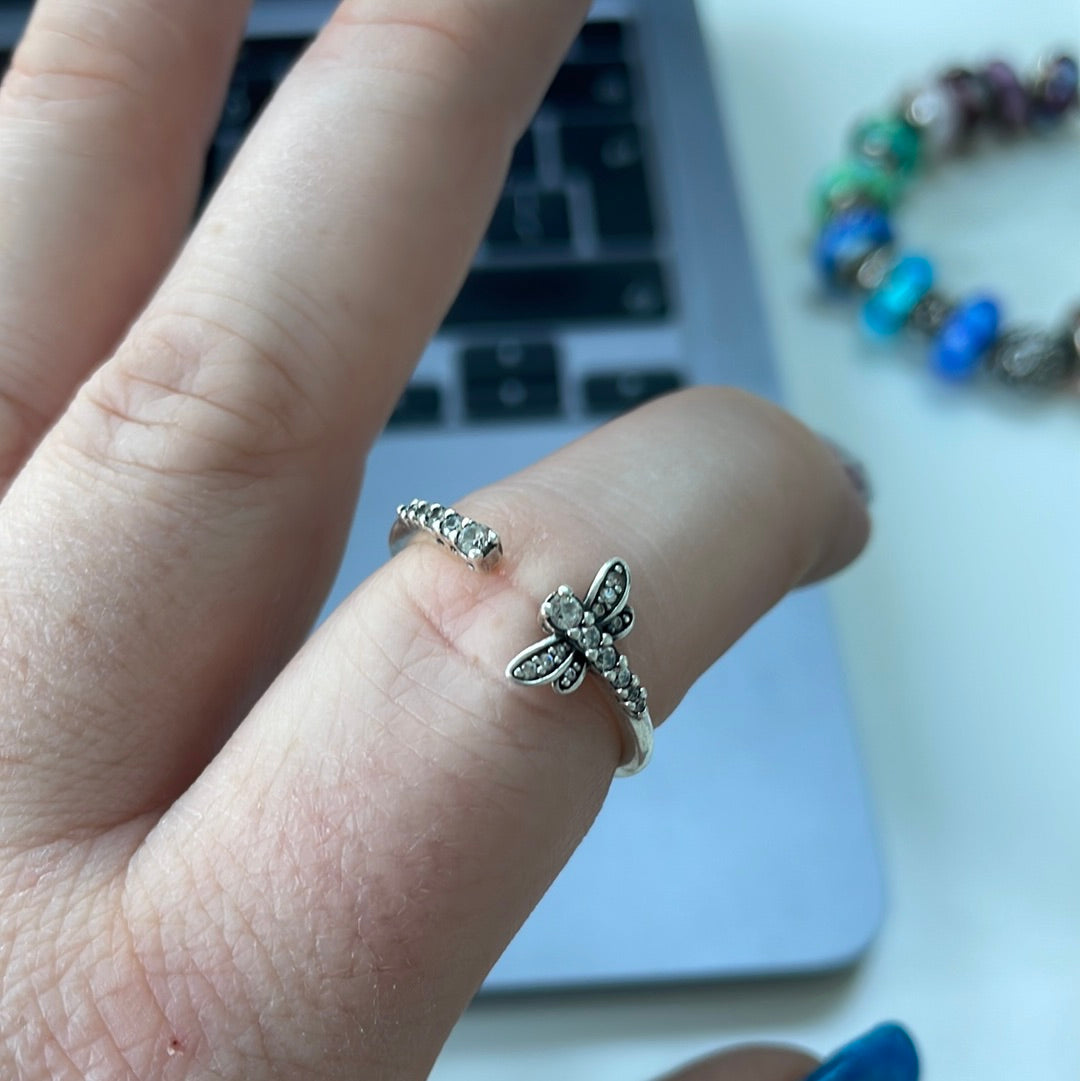 Genuine Pandora Open Pave Dragonfly Size 60