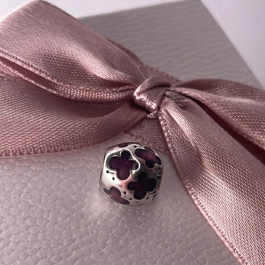 Genuine Pandora Red Enamel Butterfly Ball Silver Charm