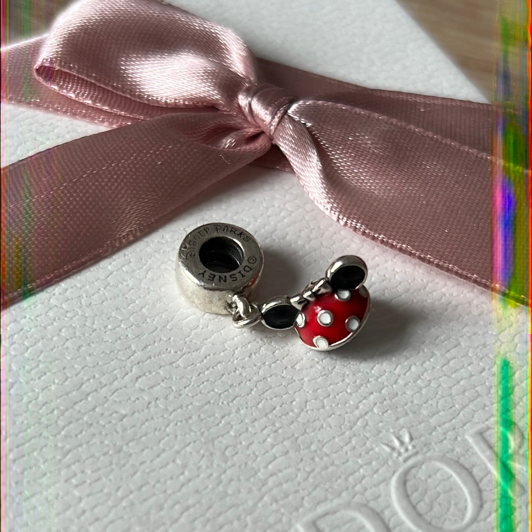 Genuine Pandora Disney Parks Exclusive Minnie Mouse Enamel Ears