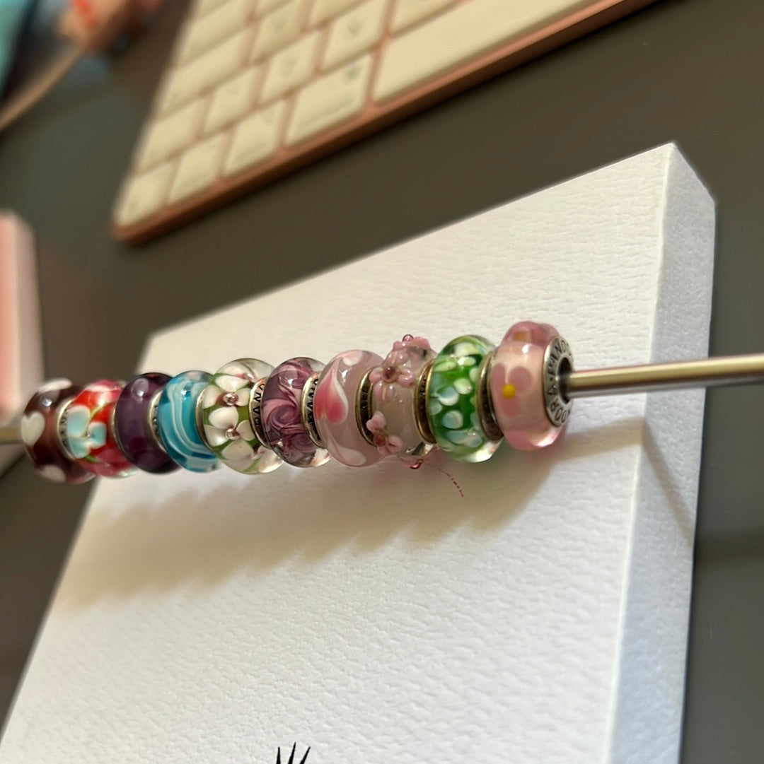 Sterling Silver Multi-Coloured Murano Charm Bundle 10 Charms