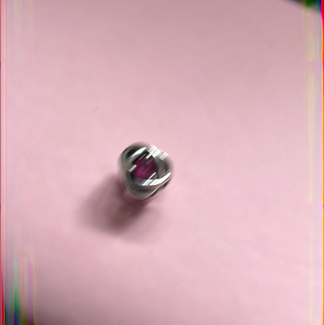 Genuine Pandora Pink Heart Birthstone Birthstone New Style Eternity
