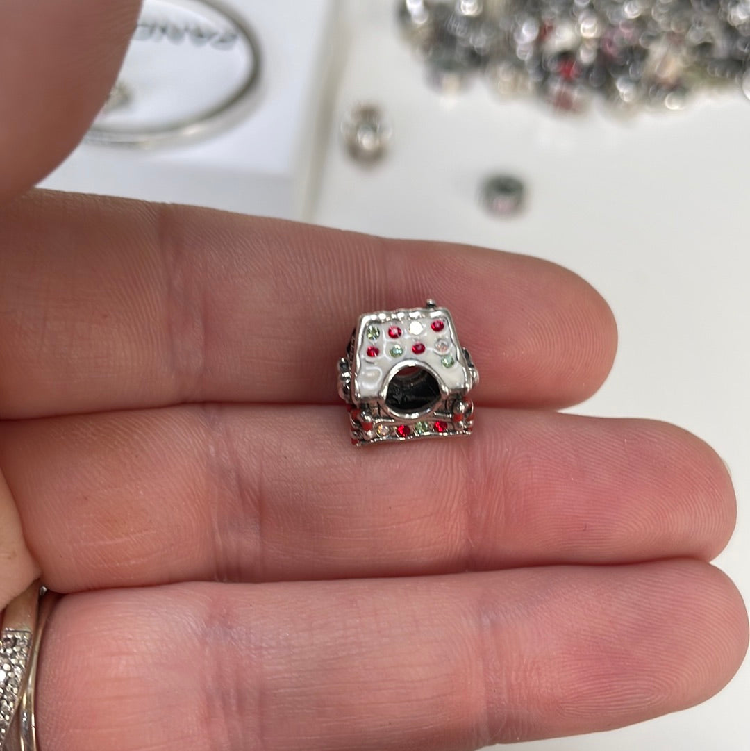 Genuine Chamilia Pave Christmas House Gingerbread House Sweetie Charm