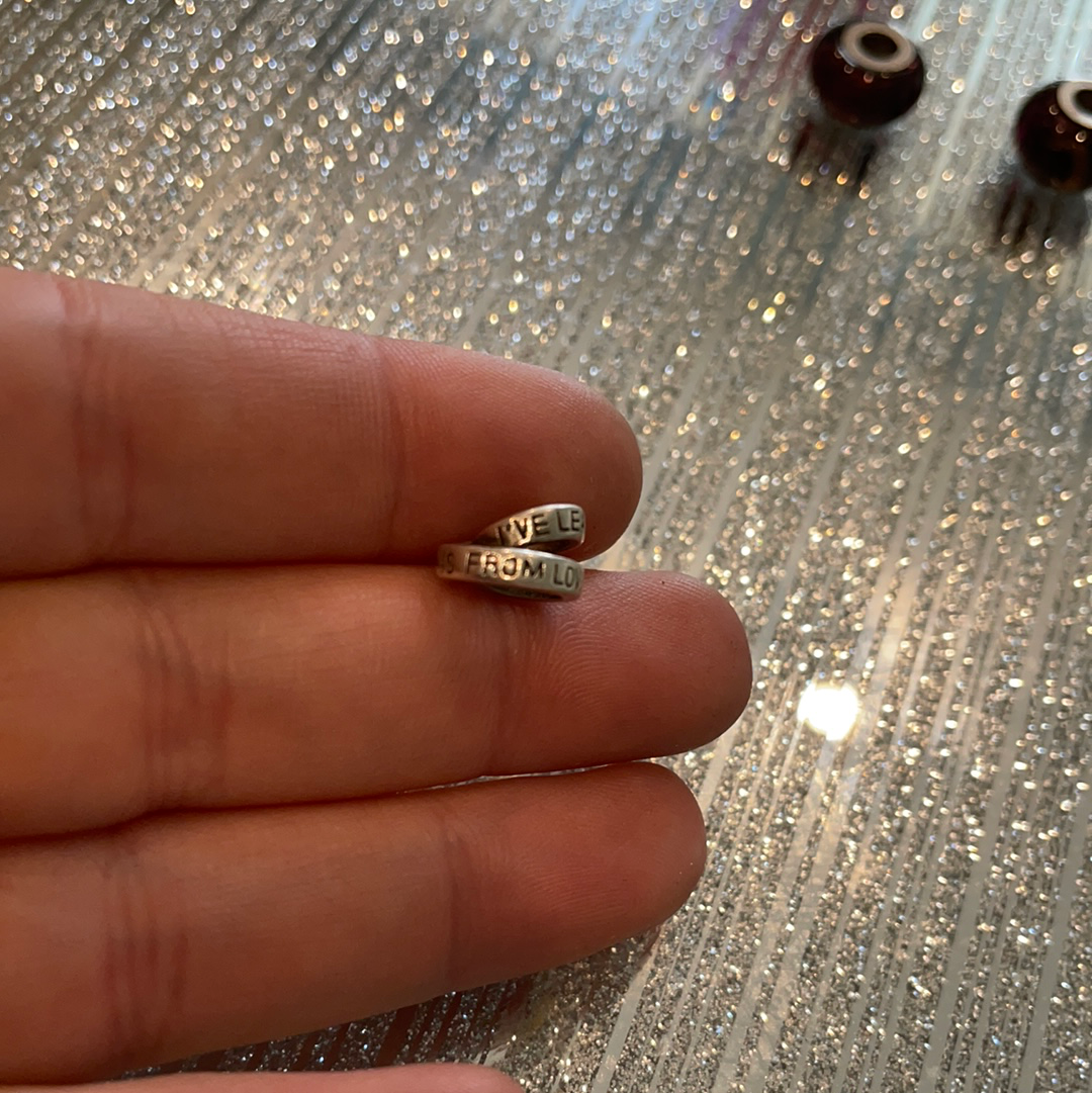 Genuine Silver Twirl Spacer I’ve learnt what love is from loving you