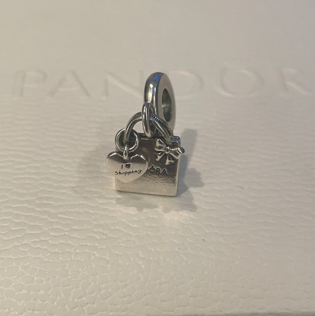 Genuine Pandora Shopping Bag dangle Charm