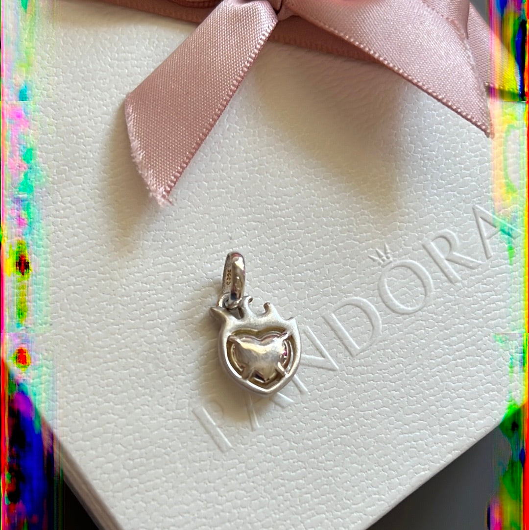 Genuine Links of London Heart Fire Melt Charm fits on Sweetie Bracelet
