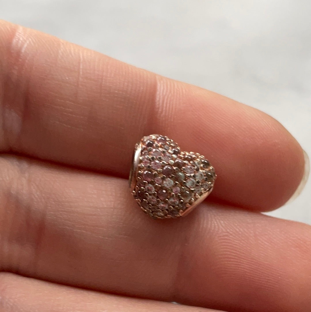 Genuine Pandora Rose Gold Pave Sparkling Gleaming Ladybird Droplet Charm