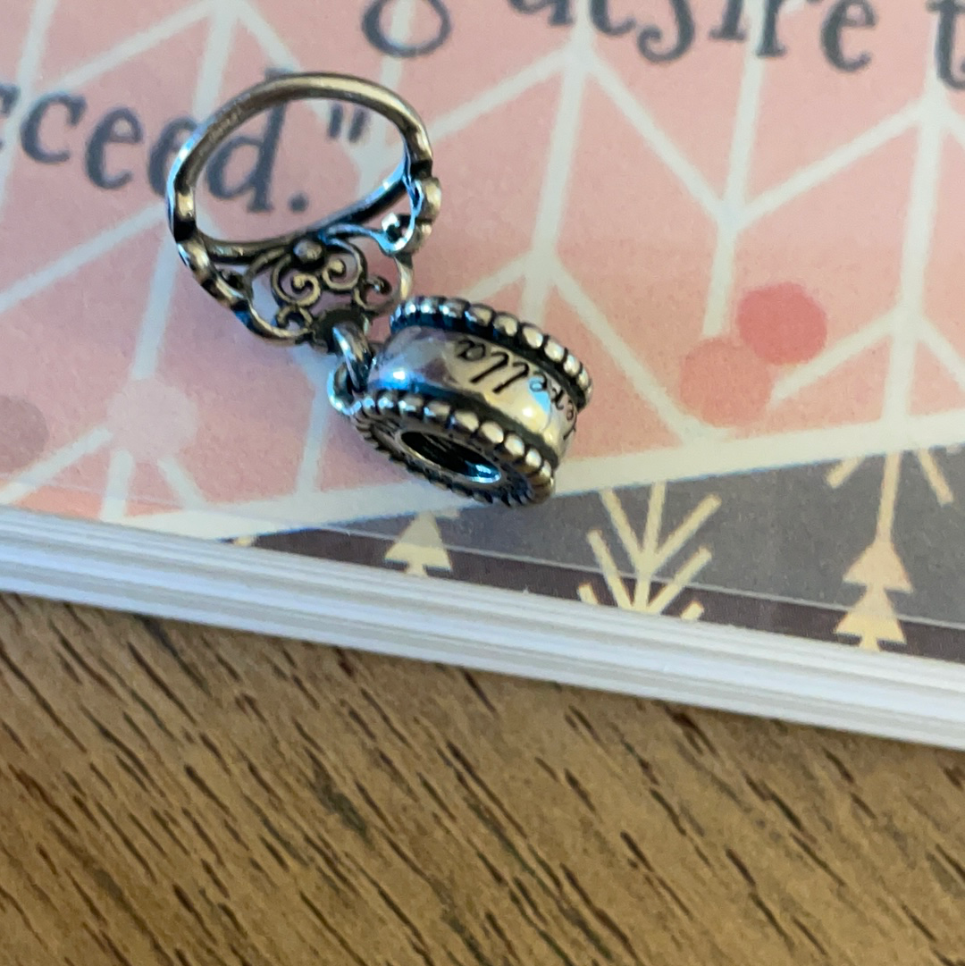 Genuine Pandora Cinderella Crown Tiara Disney Princess Dangle