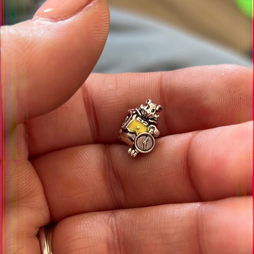 Genuine Pandora  Disney White Rabbit Enamel Charm