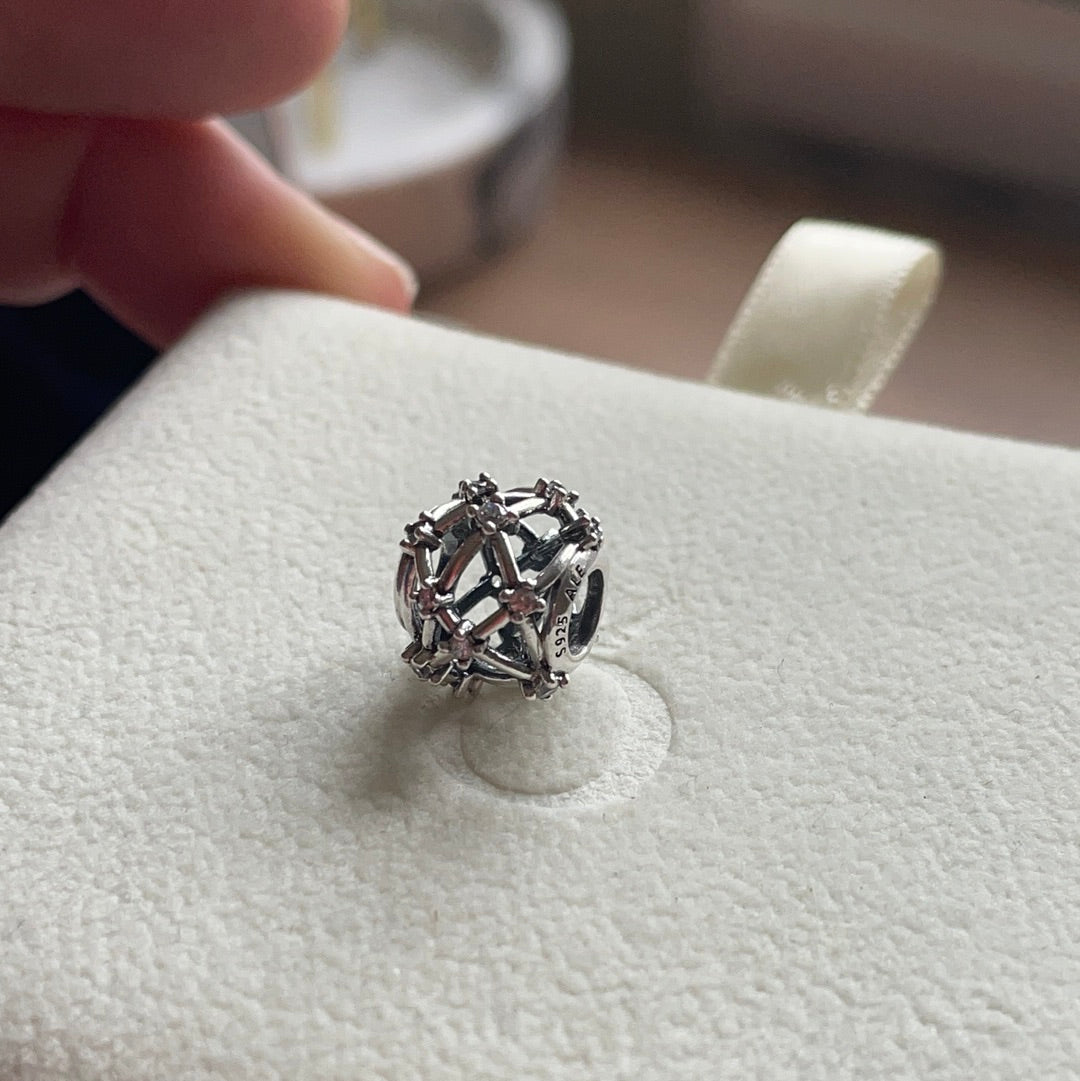Genuine Pandora Galaxy Line Star Constellation Perfect Condition Charm (Silver or Rose Gold)