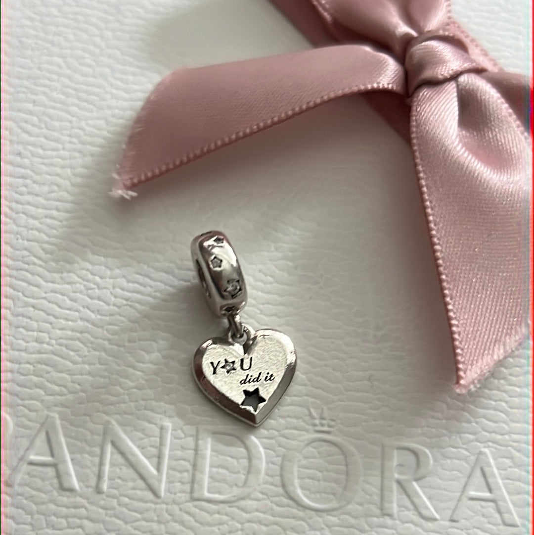 Genuine Pandora 'You did it!' - The Sky is the Limit Dangle Charm