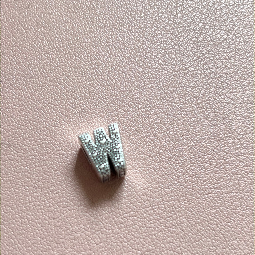 Genuine Pandora Letter Charm With Hearts W