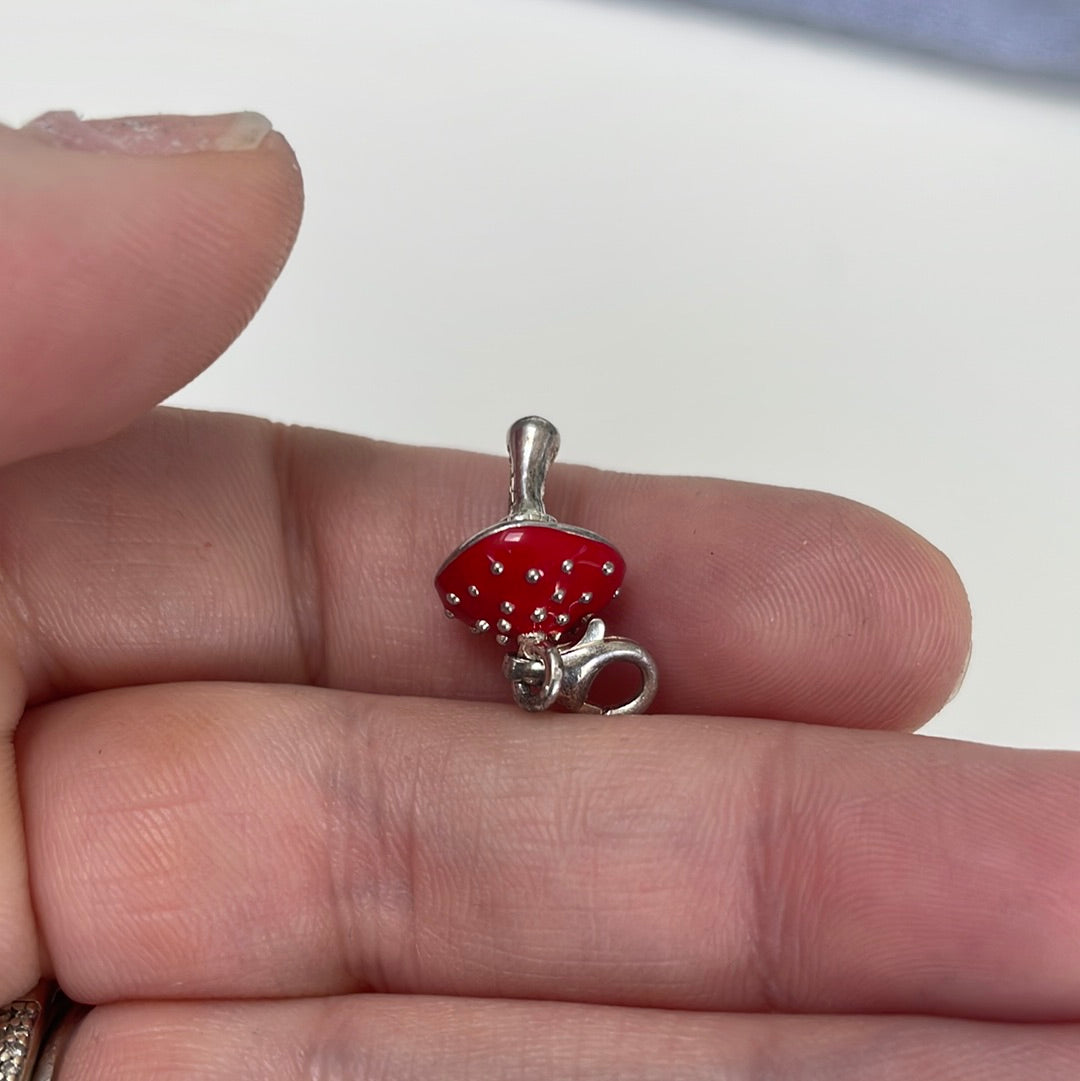Genuine Thomas Sabo Red Enamel Mushroom RARE
