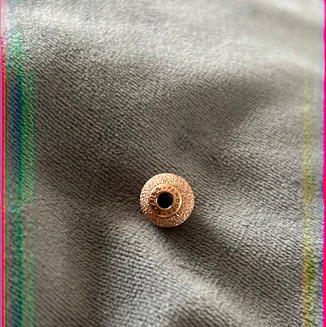 Genuine Pandora Essence Rose Gold Happiness Textured Charm