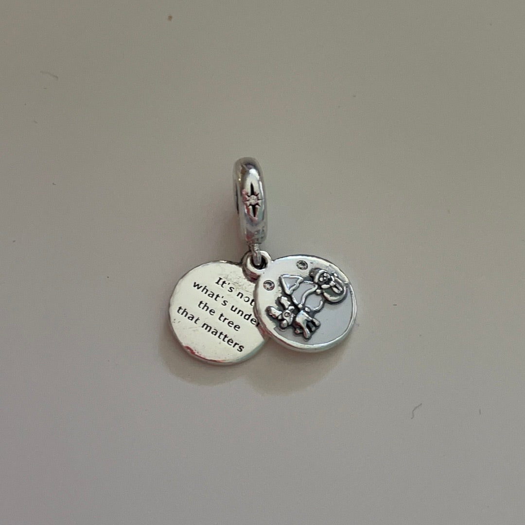 Genuine Pandora Christmas Enamel Scene Dangle Reindeer and Snowman