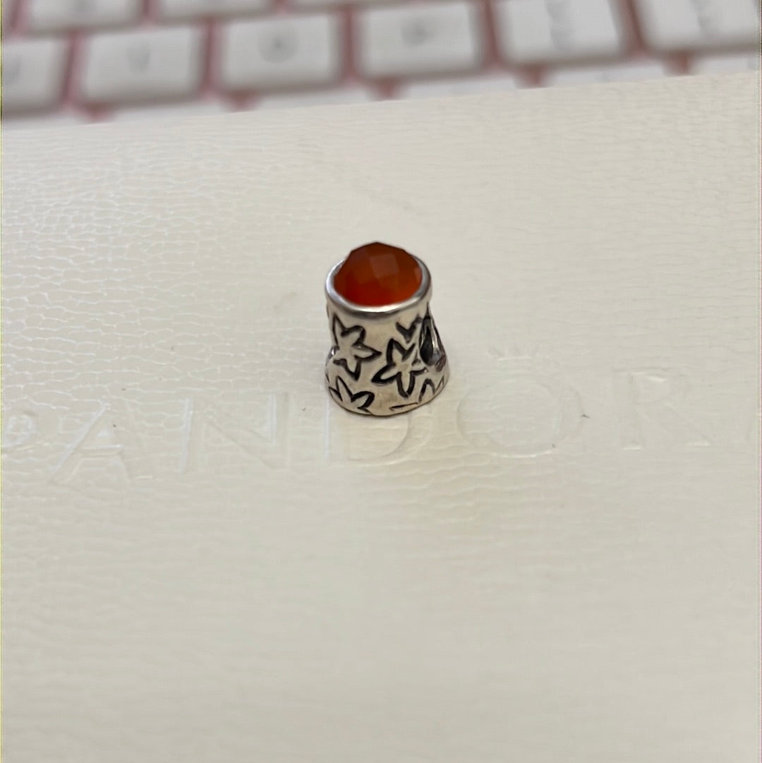 Genuine Pandora Super Rare HTF Carneol Carnelian Thimble