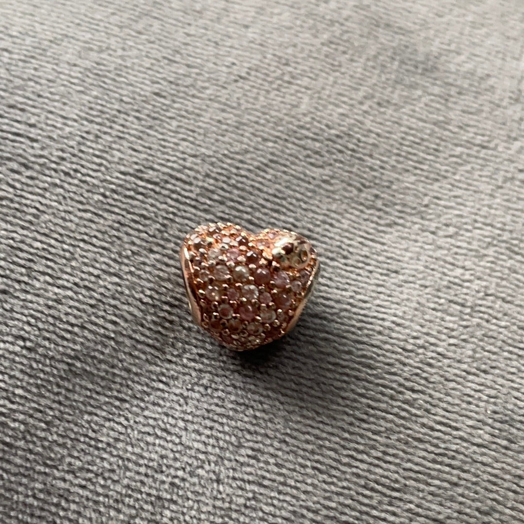 Genuine Pandora Rose Gold Pave Sparkling Gleaming Ladybird Droplet Charm
