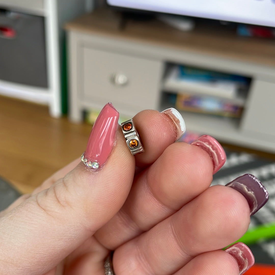 Genuine Pandora Orange Stone Spacer
