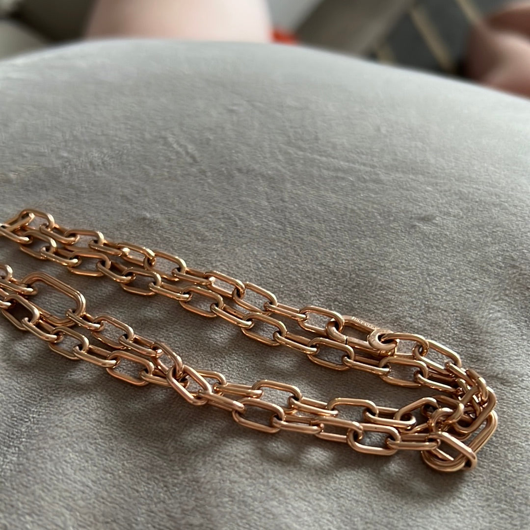 Genuine Pandora Rose Gold Me Essence Link Chain Necklace 40cm