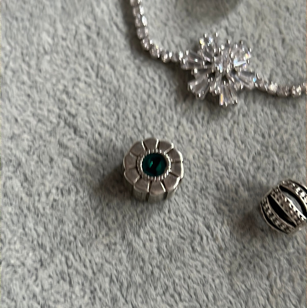 Genuine Pandora Rare 1st Place Rosette Blue Enamel Charm
