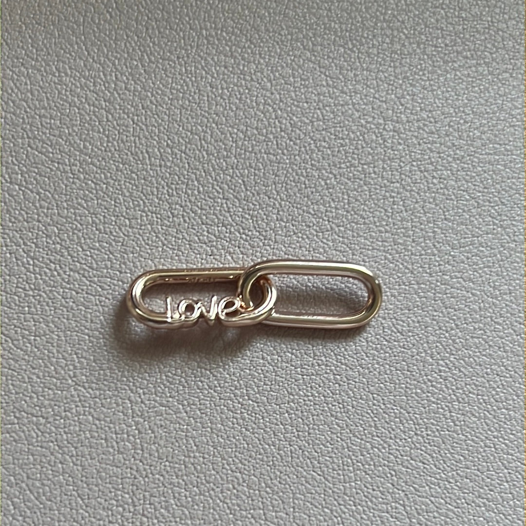 Genuine Pandora Me Essence Rose Gold Love word Styling link