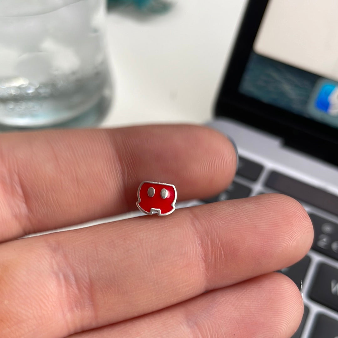 Genuine Pandora Petite Disney Mickey Pants Red Trousers Enamel Memory Locket Charm
