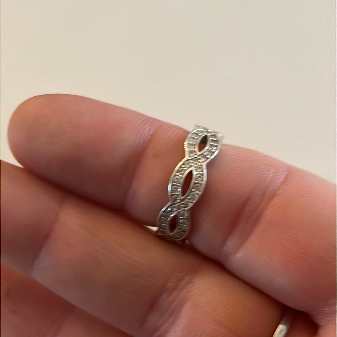 Genuine Thomas Sabo Pave Infinity Ring Size 54