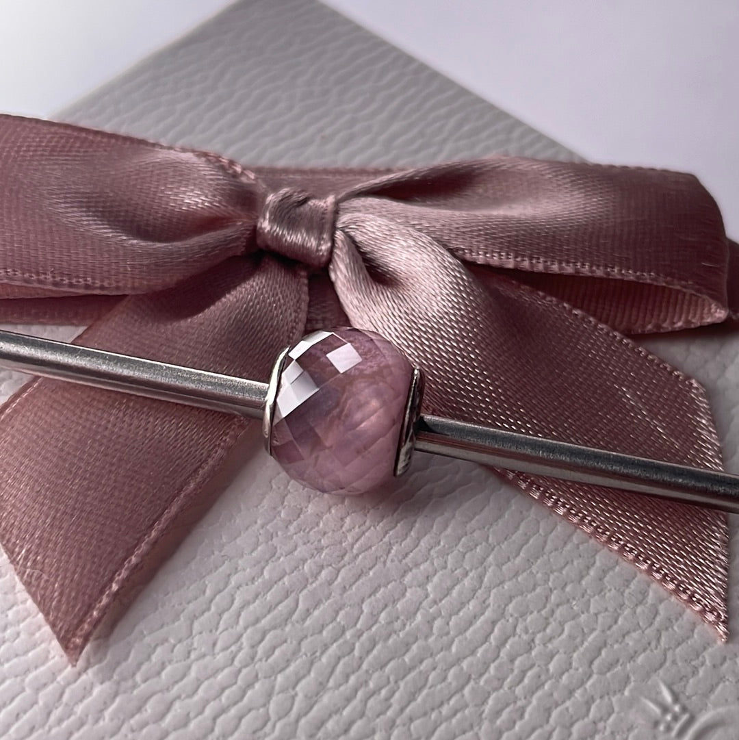 Genuine Pandora Small Facet Murano In Pink