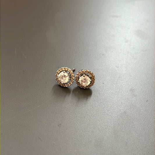 Genuine Pandora Pave Circle Clear Pave Earrings Small Stud Earrings