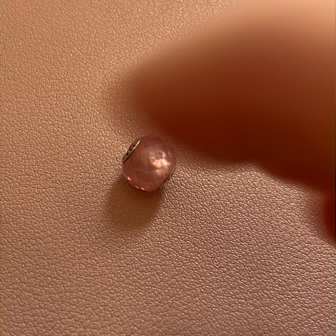 Genuine Pandora Essence Charm Pink Stone RARE HTF Sensitivity Charm
