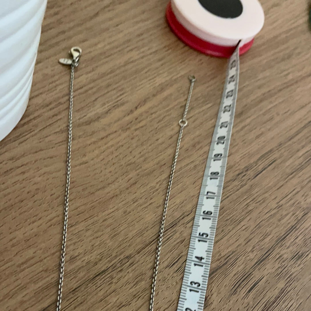 Genuine Pandora Retired Pave Leaf Necklace Drop of 24cm (45cm in length)