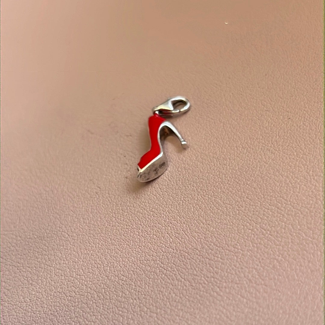 Genuine Thomas Sabo Red Enamel High Heel Shoe Dangle Clip Charm