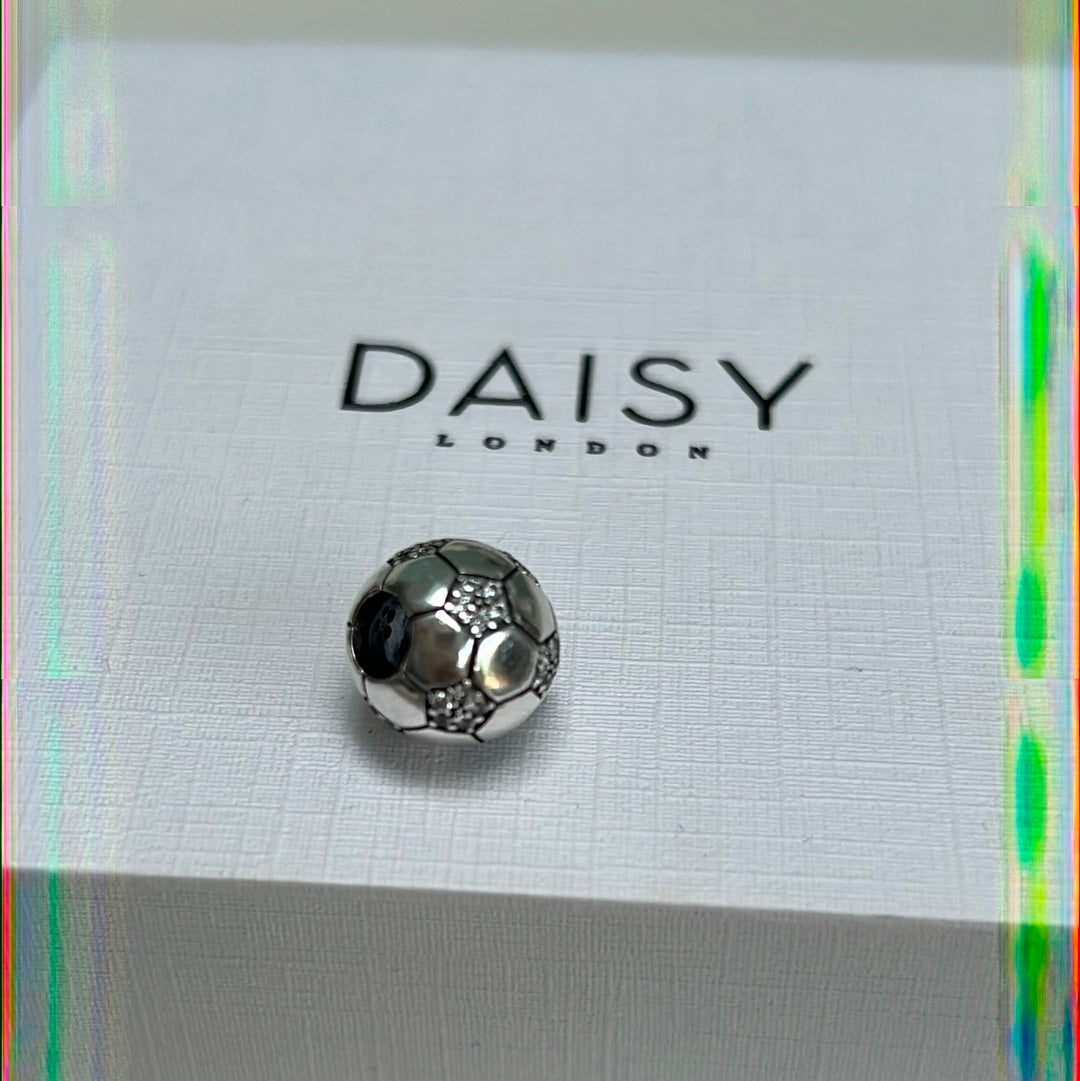 Genuine Pandora Pave Football Charm New Style