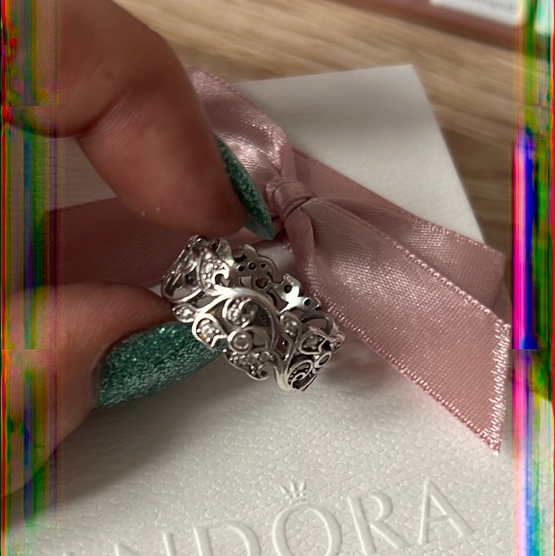 Sterling Silver Thick Band Leaf Band Ring Size 60