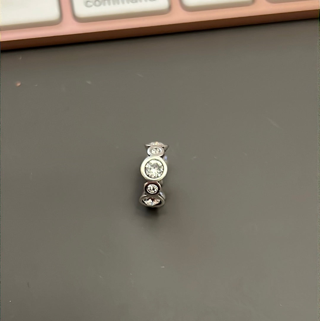 Genuine Chamilia Clear Pave Circle Spacer Charm