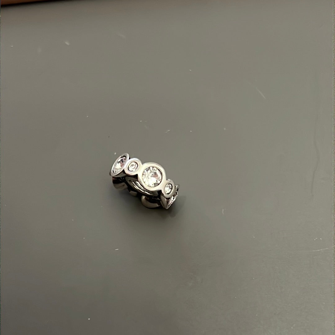 Genuine Chamilia Clear Pave Circle Spacer Charm