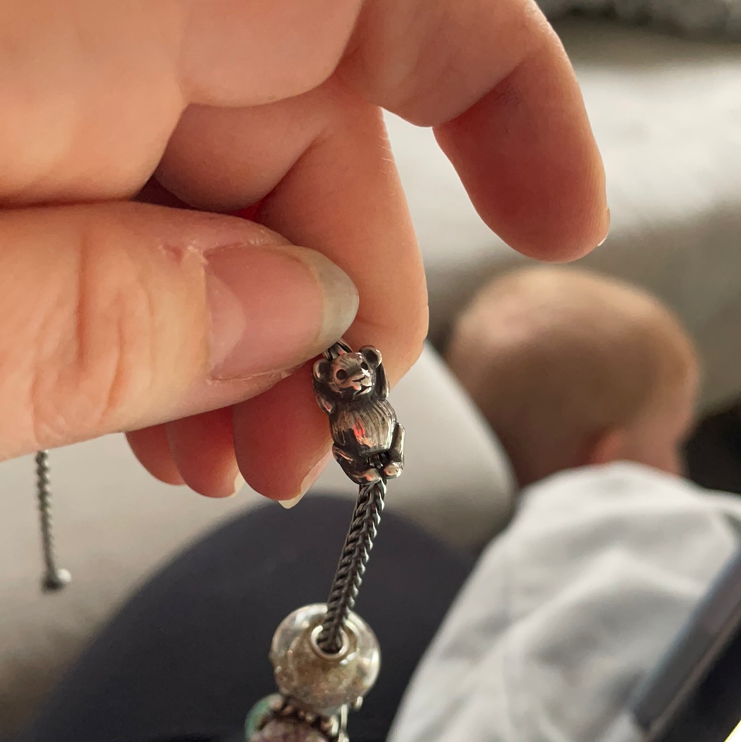 Genuine Trollbeads Hugging Teddy Bear Charm