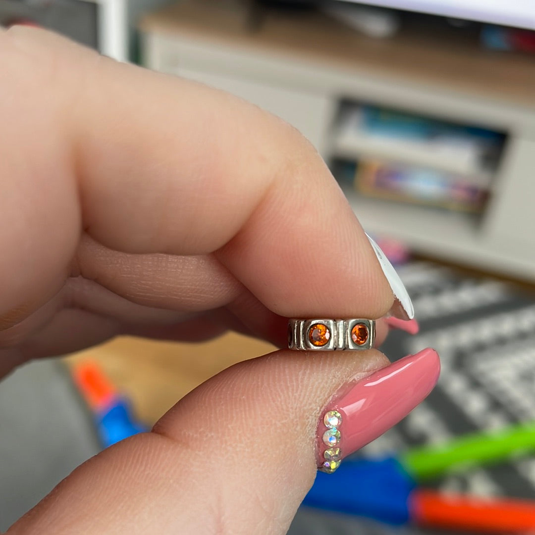 Genuine Pandora Orange Stone Spacer