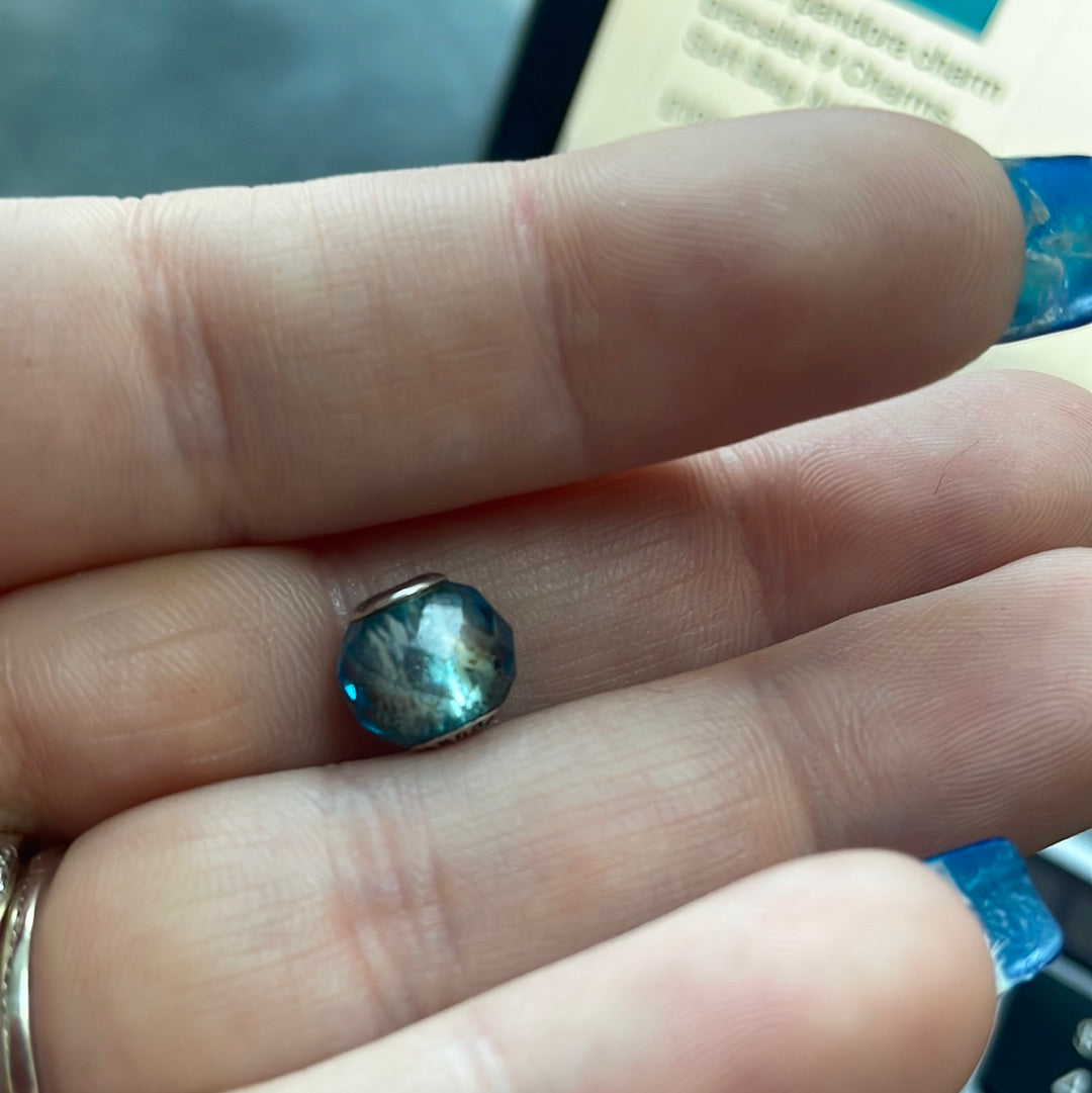 Genuine Pandora Essence Charm Friendship Blue Faceted Stone