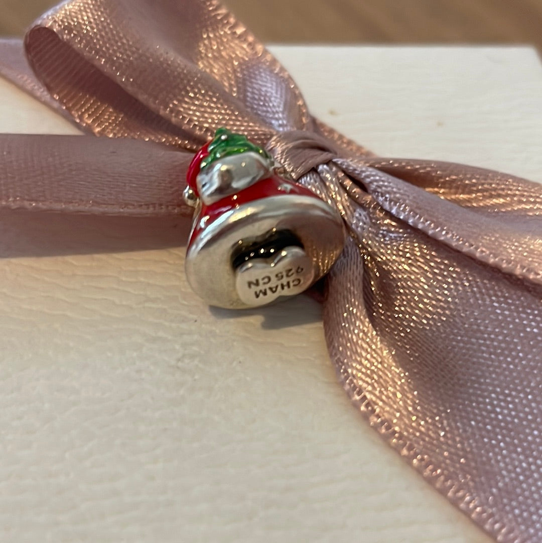 Genuine Chamilia Happy Santa Enamel Winter Xmas