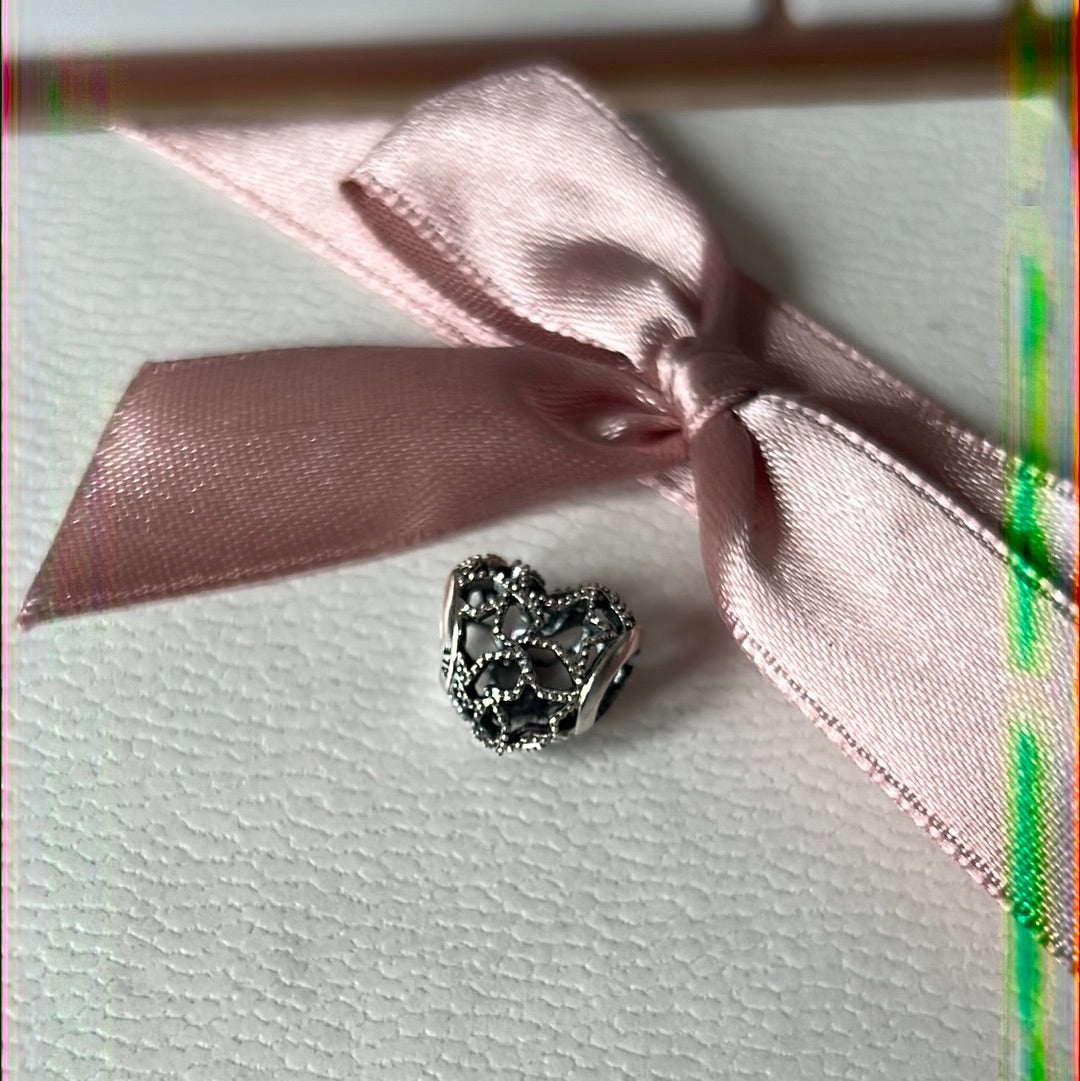 Genuine Pandora Openwork Star Flower Heart Charm