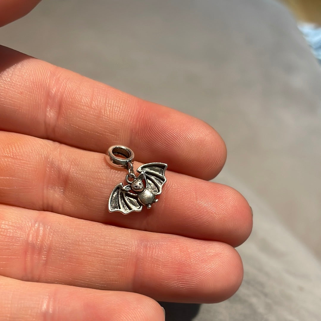 Genuine Chamilia Bat Dangle Halloween Charm
