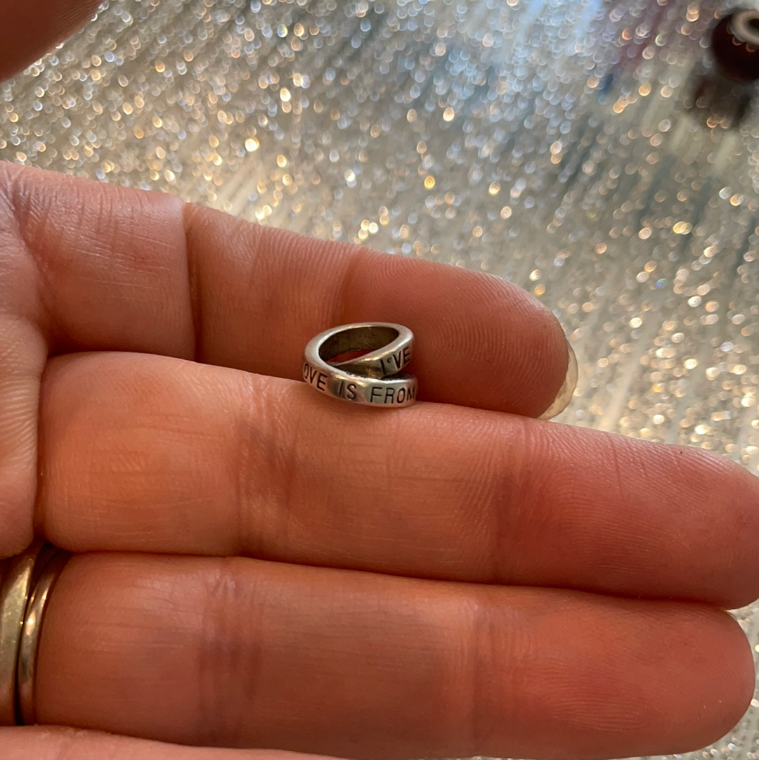 Genuine Silver Twirl Spacer I’ve learnt what love is from loving you