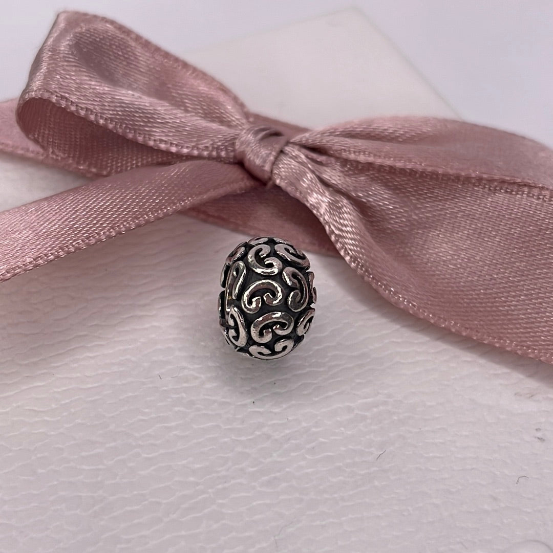 Genuine Pandora Swirl C Charm Retired