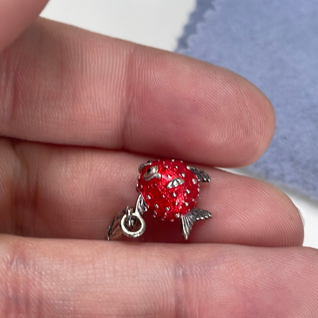 Genuine Thomas Sabo Red Enamel Puffa Fish RARE