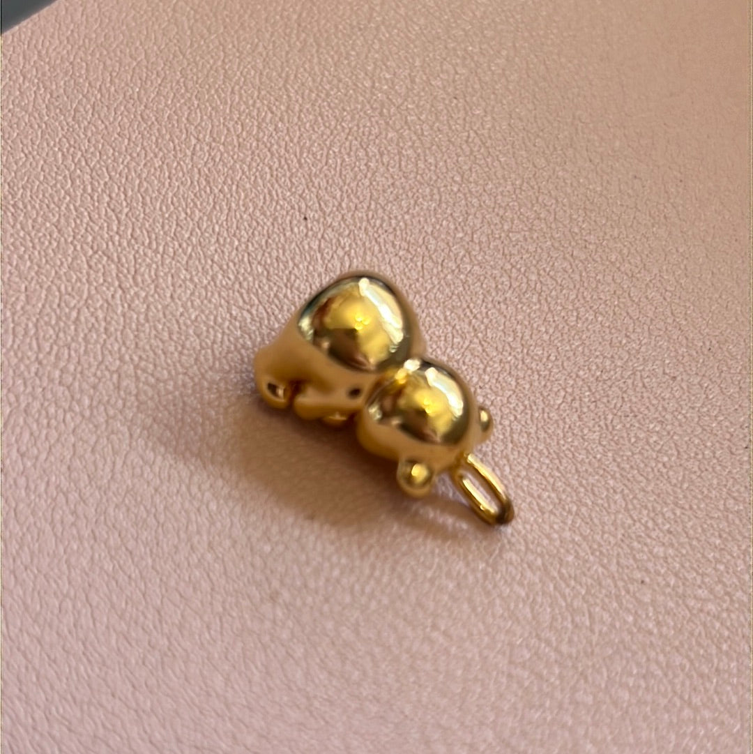 Genuine Pandora Shine Gold Theodore Hug Me Bear Large Pendant Charm