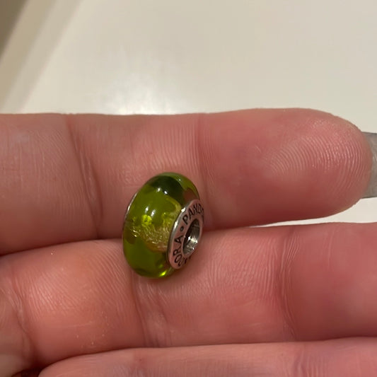 Genuine Pandora Green Star Murano Charm